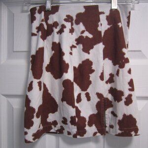blue rain size XS brown cow print short skirt